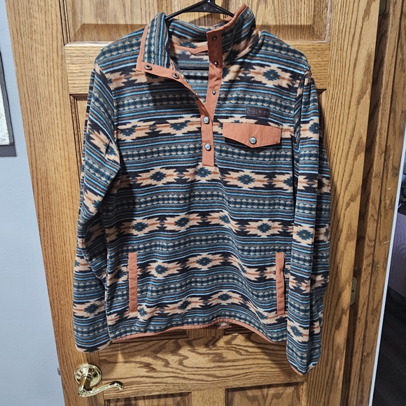 Cinch Jackets & Blazers - Cinch Multicolor Patterned Pullover